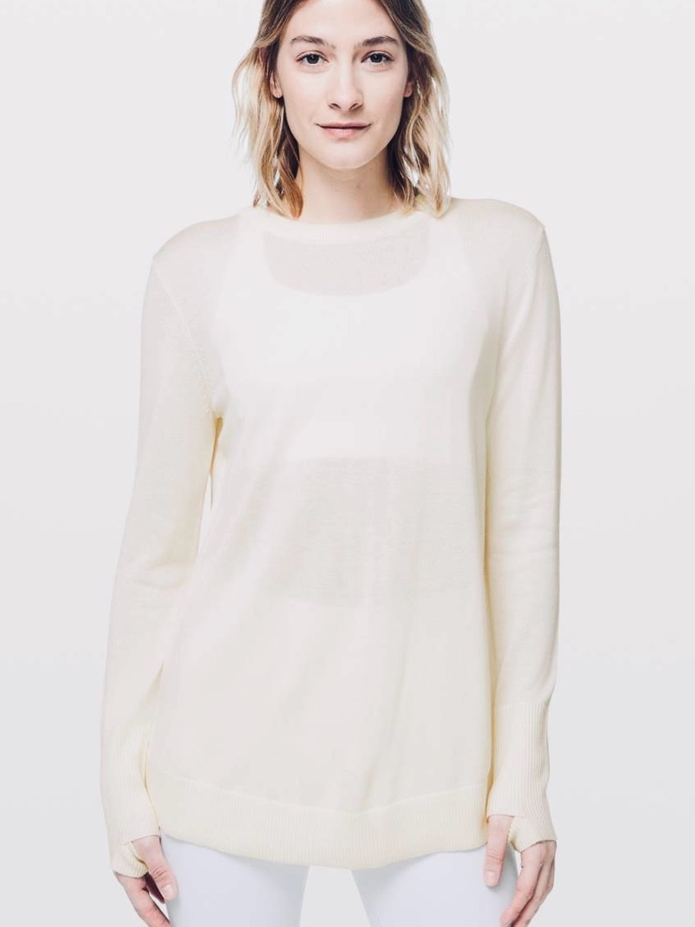 Lululemon Still At Ease Pullover Cashmete Blend- Off White - Women’s 12